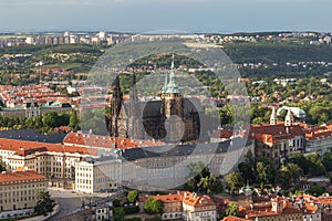 Aerial view of Prague Castle in Prague