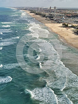 Aerial View of Praia do Futuro Beach, Fortaleza, CearÃÂ¡ Brazil photo