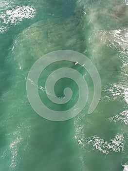 Aerial View of the sea at Praia do Futuro Beach, Fortaleza, CearÃÂ¡ Brazil photo