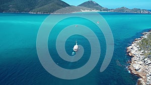 Aerial view of Prainhas do Pontal, Arraial do Cabo.