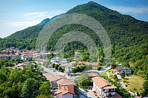 Aerial view on Prato Carnico