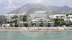 Aerial view of Puerto Banus near city of Marbella