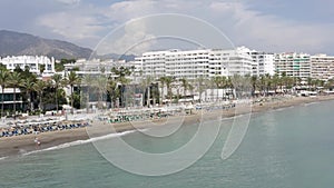 Aerial view of Puerto Banus near city of Marbella