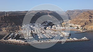 Aerial view of Puerto de Mogan, Gran Canaria