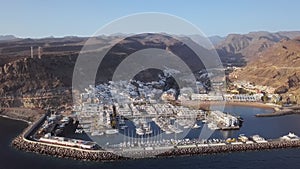 Aerial view of Puerto de Mogan, Gran Canaria