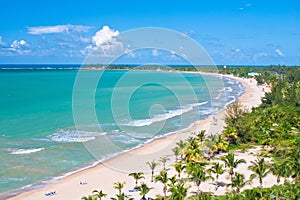 Aerial view, puerto rico beach photo