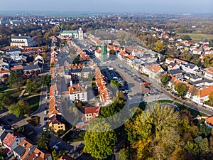Aerial view of Pultusk city photo