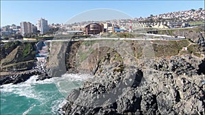 Aerial view of Punta Angeles Lighthouse at in Chile