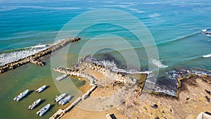 Vista aerea da un mar Mediterraneo il mare,, Sicilia 