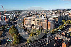 Aerial view of Quarry House in Leeds Head Office of The Department for Work and Pensions