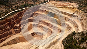 Aerial view of a quarry in Valencia Spain photo