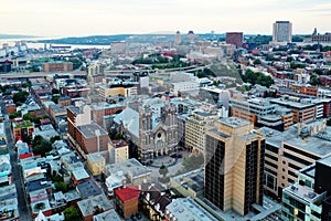 Aerial view of Quebec City downtown, Canada