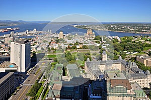 Aerial view of Quebec City, Quebec, Canada