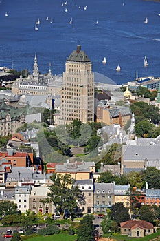 Aerial view of Quebec City, Quebec, Canada