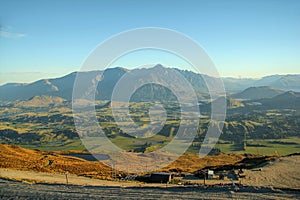 Aerial view of queenstown, New Zealand