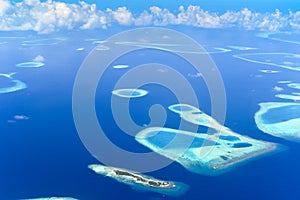 Aerial view of Rafa Atoll