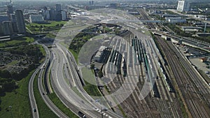 Aerial View Railway Junction Milan