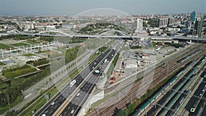 Aerial View Railway Junction Milan