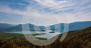 Aerial view of Rama lake or Ramsko jezero , Bosnia and Herzegovina