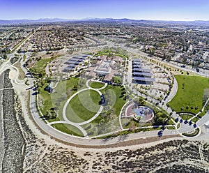 Aerial view of the Rancho Cucamonga Central Park photo
