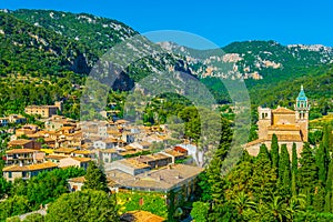 Aerial view of Real Cartuja de Valldemossa, Mallorca, Spain
