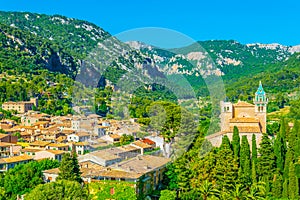 Aerial view of Real Cartuja de Valldemossa, Mallorca, Spain