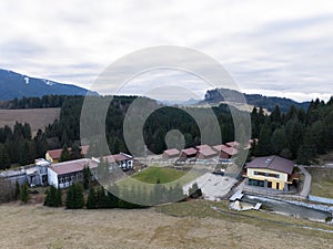 Aerial view of the recreation center in the town of Dolny Kubin in Slovakia