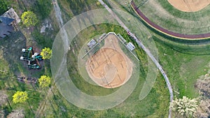 Aerial View of Recreational Fields Baseball