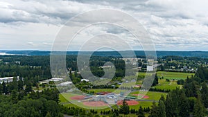 Aerial view of the Regional Athletic Complex in Lacey, Washington