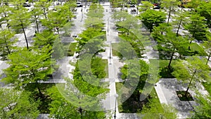 Aerial View of Regular Urban Design And Soft Landscaping.