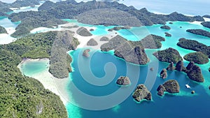 Aerial View of Remote Islands in Wayag, Raja Ampat