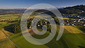 Aerial view of the residential area of Bern