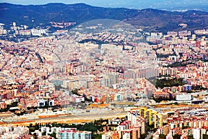 Aerial view of residential district. Barcelona, Catalonia