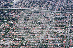 Aerial view of residential houses in Texas