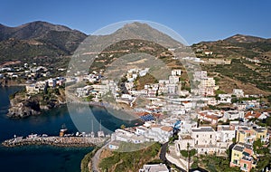 Aerial view of resort village Bali. Crete, Greece