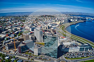 Aerial View of Reykjavik, The Rapidly Growing Urban Metro of Iceland