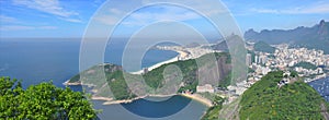 Aerial view rio de janeiro from the sugar loaf