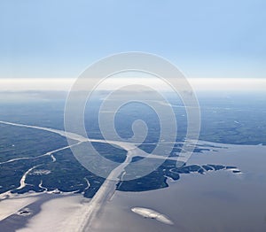Aerial view of Rio de la Plata photo