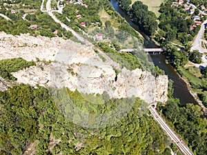 Aerial view of Ritlite at Iskar River Gorge, Bulgaria