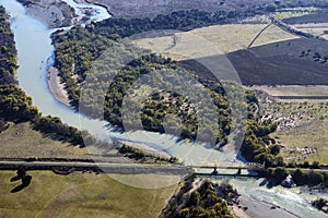Aerial view of the river