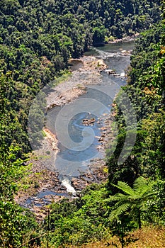 Aerial view of river, Atherton Tablelands, Australia