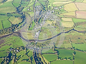 Aerial view of the River Avon in Devon