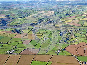 Aerial view of the River Avon in Devon