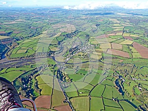 Aerial view of the River Avon in Devon
