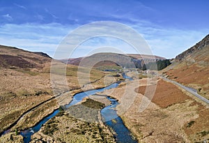 Aerial view of the river Clearwen