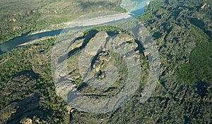 Aerial view of a river in Kakadu National Park, Northern Territory, Australia