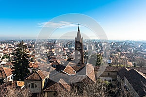 Aerial view of Rivoli, Turin, Italy