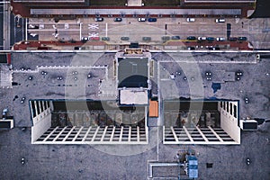 Aerial View of Road and Building in Camden New Jersey