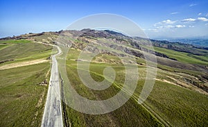 Aerial View - Road to Urbino Italy
