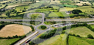 Aerial view of Roads and Infrastructure at Newry Bypass County Down Northern Ireland